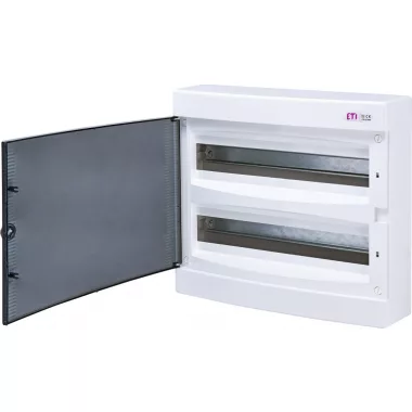 ETI 001101081 ECT 2x18PT DIDO-E 2x18 modulos elosztó szekrény, falra szerelhető, átláts