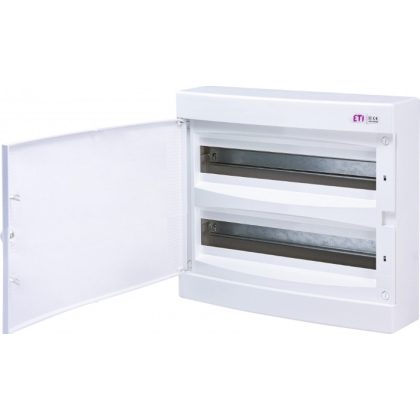   ETI 001101082 ECT 2x18PO DIDO-E 2x18 modulos elosztó szekrény, falra szerelhető, fehér