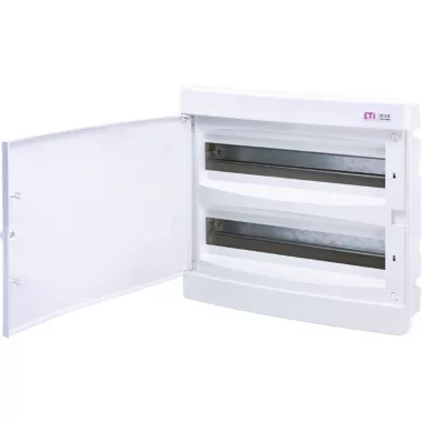ETI 001101084 ECM 2x18PO DIDO-E 2x18 elosztó szekrény, süllyesztett, fehér ajtóval
