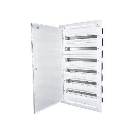 ETI 001101297 ERP24-6 műanyag süllyesztett fémajtós elosztó 6x24 modul ETI 001101297 ERP24-6 műanyag süllyesztett fémajtós elosztó 6x24 modul