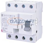   ETI 002063664 EFI-4 B S 63A 100mA áram-védőkapcsoló, 4p, váltó, pulzáló, egyen és nagy frekvenciás (1kHz) hibaáramot érzékelő, késleltetett kioldású (Fi-relé)