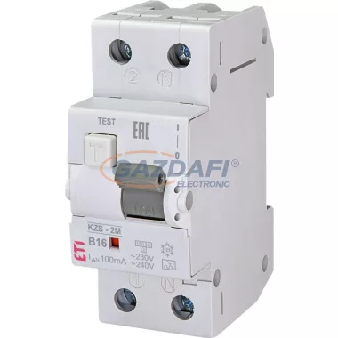 ETI 002173704 KZS-2M A B16A 100mA áram-védőkapcsolós kismegszakító