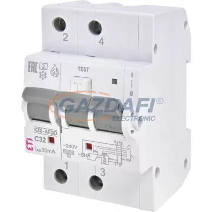   ETI 002173877 KZS-AFDD 3M 2p A C32A 30mA áram-védõkapcsolós kismegszakító