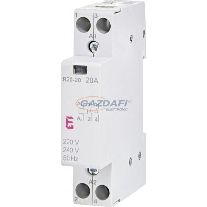   ETI 002461210 R20-20 230V AC moduláris mágneskapcsoló, 20A, 1 modul, 2xZ (2xNO) érintkező