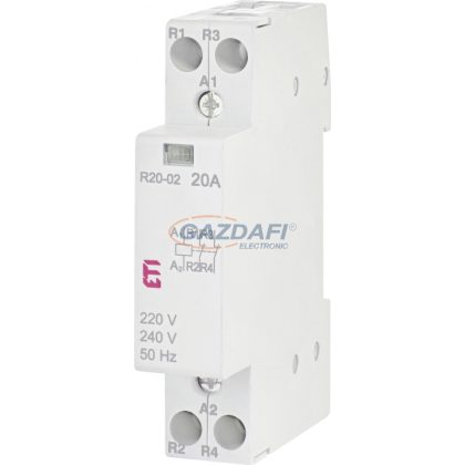  ETI 002461230 R20-02 230V AC moduláris mágneskapcsoló, 20A, 1 modul, 2xNy (2xNC) érintkező
