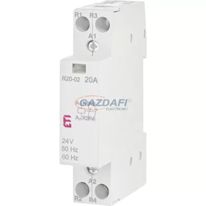  ETI 002461231 R20-02 24V AC moduláris mágneskapcsoló, 20A, 1 modul, 2xNy (2xNC) érintkező