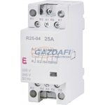   ETI 002462350 R25-04 230V AC moduláris mágneskapcsoló, 25A, 2 modul, 4xNy (4xNC) érintkező