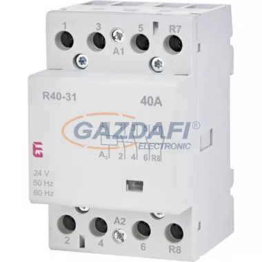 ETI 002463421 R40-31 24V AC moduláris mágneskapcsoló, 40A, 3 modul, 3xZ+1xNy (3xNO+1xNC) érintkező