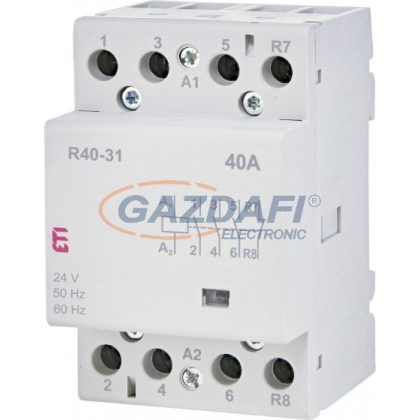   ETI 002463421 R40-31 24V AC moduláris mágneskapcsoló, 40A, 3 modul, 3xZ+1xNy (3xNO+1xNC) érintkező