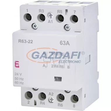 ETI 002463471 R63-22 24V AC moduláris mágneskapcsoló, 63A, 3 modul, 2xZ+2xNy (2xNO+2xNC) érintkező
