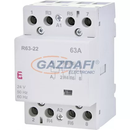   ETI 002463471 R63-22 24V AC moduláris mágneskapcsoló, 63A, 3 modul, 2xZ+2xNy (2xNO+2xNC) érintkező