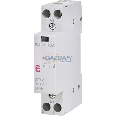 ETI 002463502 R 25-20 230V AC moduláris mágneskapcsoló, 25A, 1 modul, 2xZ (2xNO) érintkező