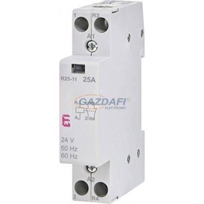   ETI 002463503 R 25-11 24V AC moduláris mágneskapcsoló, 25A, 1 modul, 1xZ+1Ny (1xNO+1xNC) érintkező