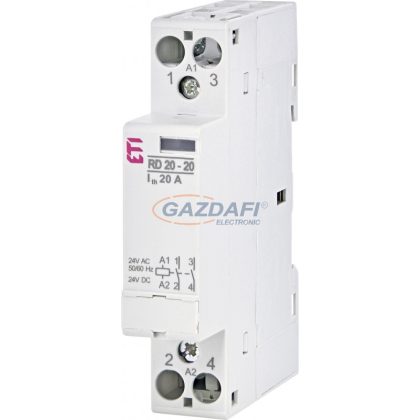   ETI 002464005 RD 20-20-24V AC/DC moduláris mágneskapcsoló, 20A, 1 modul, 2xZ (2xNO) érintkező
