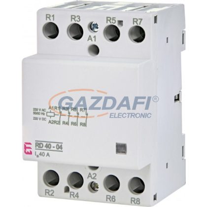   ETI 002464024 RD 40-04-230V AC/DC moduláris mágneskapcsoló, 40A, 3 modul, 4xNy (4xNC) érintkező