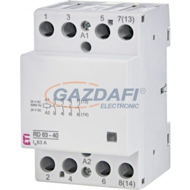 ETI 002464027 RD 63-40-24V AC/DC moduláris mágneskapcsoló, 63A, 3 modul, 4xZ (4xNO) érintkező