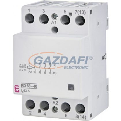   ETI 002464027 RD 63-40-24V AC/DC moduláris mágneskapcsoló, 63A, 3 modul, 4xZ (4xNO) érintkező