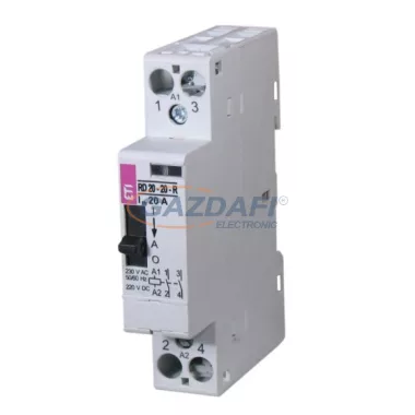 ETI 002464044 R 20-11-R-230V AC moduláris mágneskapcsoló, 20A, 1 modul, 1xZ+1Ny (1xNO+1xNC) érintkező