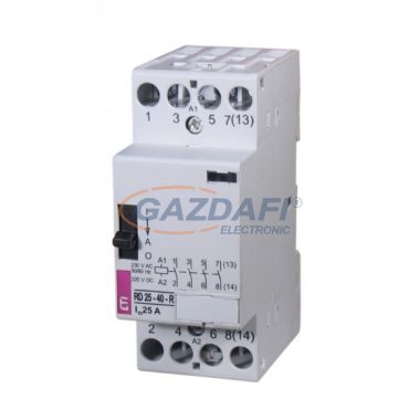 ETI 002464053 R 25-40-R-24V AC moduláris mágneskapcsoló, 25A, 2 modul, 4xZ (4xNO) érintkező
