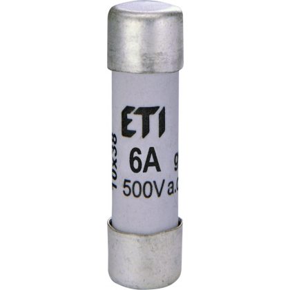   ETI 002620008 CH10 500V gG 12A hengeres biztosító, Ø10mm x 38mm