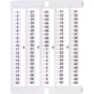 ETI 003903077 ES-NU0851001 jelölő címke, 1-50