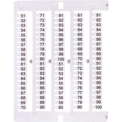 ETI 003903078 ES-NU0851051 jelölő címke, 51-100