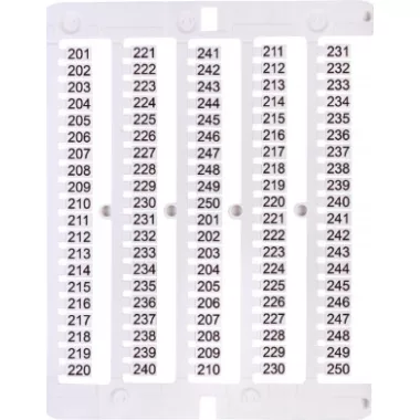 ETI 003903081 ES-NU0851201 jelölő címke, 201-250