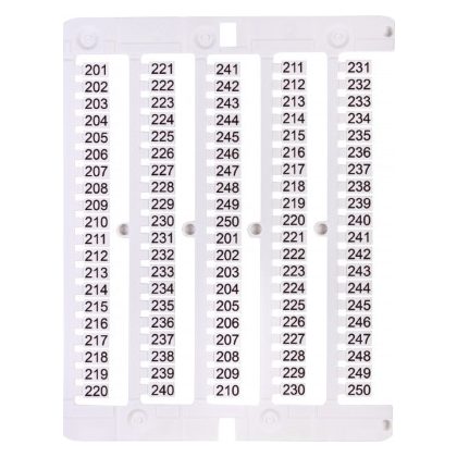 ETI 003903081 ES-NU0851201 jelölő címke, 201-250