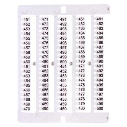 ETI 003903086 ES-NU0851451 jelölő címke, 451-500