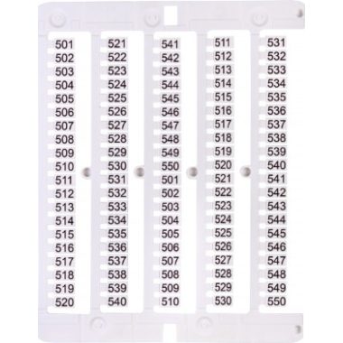 ETI 003903087 ES-NU0851501 jelölő címke, 501-550