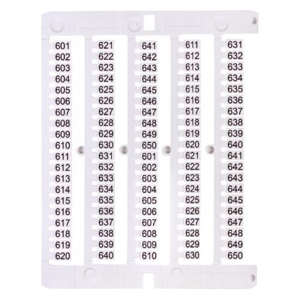 ETI 003903089 ES-NU0851601 jelölő címke, 601-650