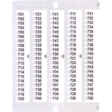 ETI 003903091 ES-NU0851701 jelölő címke, 701-750
