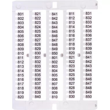 ETI 003903093 ES-NU0851801 jelölő címke, 801-850