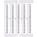 ETI 003903104 ES-NU0851580 jelölő címke, 71-80