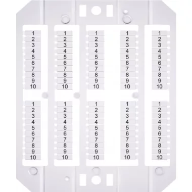 ETI 003903196 ESP-SHZ/1/1_10 jelölő címke 1,5 mm²-es rugos sorkapocshoz, 1-től 10-ig