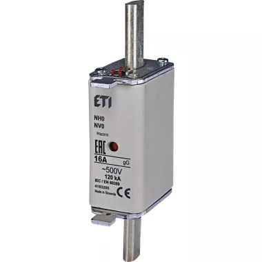 ETI 004183205 NV/NH 0 gL-gG KOMBI 500V 16A késes biztosító