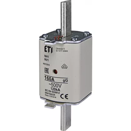 ETI 004184124 NH1 gG KOMBI 400V 160A késes biztosító