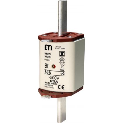   ETI 004195213 NV/NH 2 CI gL-gG KOMBI 500V  80A késes biztosító