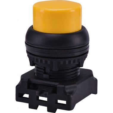 ETI 004771263 EGP-Y Nyomógomb, nyomó funkcióval, kiálló fejjel , sárga