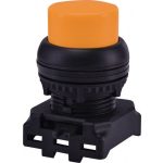   ETI 004771266 EGP-A Nyomógomb, nyomó funkcióval, kiálló fejjel , borostyán