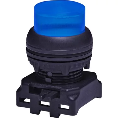 ETI 004771274 EGPI-B Jelzőlámpás Nyomógomb, nyomó funkcióval, kiálló fejjel , kék