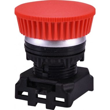 ETI 004771281 EGM-P-RCh Nyomógomb, gombafejű, 40mm , piros/krómozott elülső gyűrű