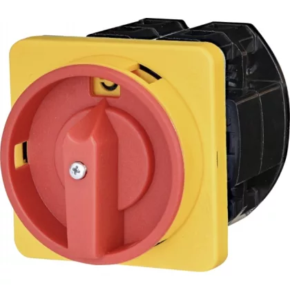   ETI 004773071 CS 63 10 U LK sárga-piros hárompólusú kétállású bütykös kapcsoló, lakatolható 63A