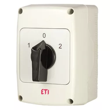 ETI 004773189 CS 40 51 PNG tokozott egypólusú háromállású bütykös kapcsoló 40A