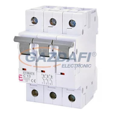 ETI 2145515 Kismegszakító, 3P, C13A, 6kA ETI 2145515 Kismegszakító, 3P, C13A, 6kA
