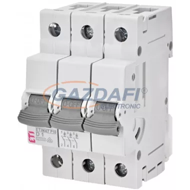 ETI 270132104 ETIMAT P10 D1A 3p 10kA kismegszakító, 3 modul ETI 270132104 ETIMAT P10 D1A 3p 10kA kismegszakító, 3 modul