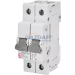   ETI 270212103 ETIMAT P10 D2A 1p+N 10kA kismegszakító, 2 modul