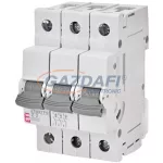   ETI 270334102 ETIMAT P10 Z3A 3p 10kA kismegszakító, 3 modul