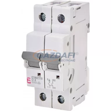 ETI 270412109 ETIMAT P10 D4A 1p+N 10kA kismegszakító, 2 modul ETI 270412109 ETIMAT P10 D4A 1p+N 10kA kismegszakító, 2 modul
