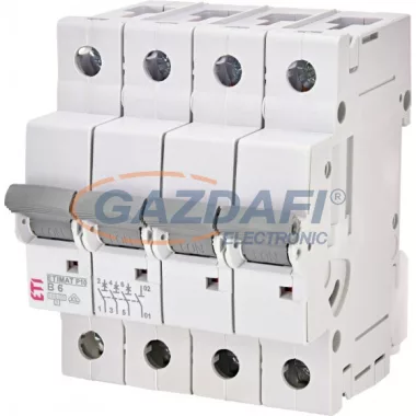 ETI 270640104 ETIMAT P10 B6A 3p+N 10kA kismegszakító, 4 modul